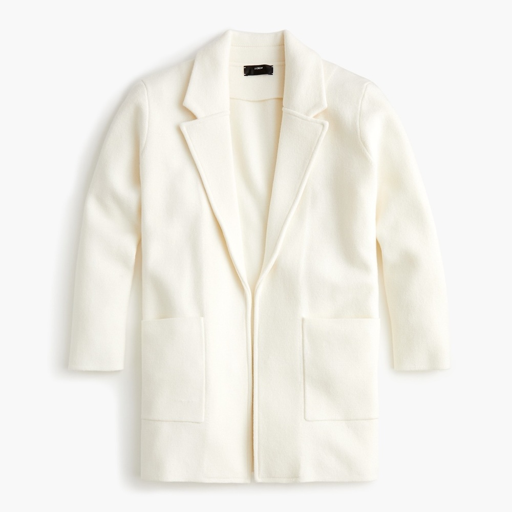J.Crew Sophie open-front sweater-blazer - XS Ivory